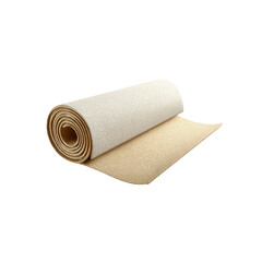 Rolled Carpet Sample Beige and White Textured Flooring Material