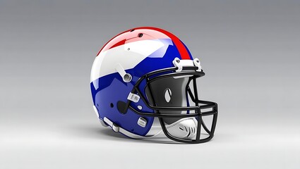 Bold American Football Helmet Red White Blue Symbolizing Strength and Unity