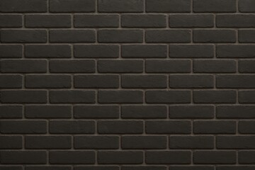 Fototapeta premium Black dark brick wall for background and wallpaper or texture