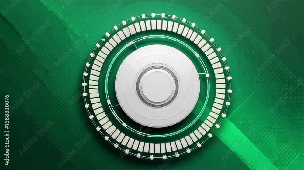 Poster dynamic abstract technology animation with glowing circular design elements for modern concepts and 
