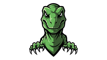 Dinosaur Mascot with Sharp Claws Extended, Mascot Logo Illustration Vector Design