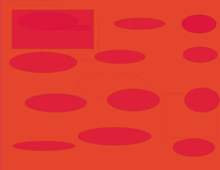 Set of 13 red shapes vector graphics