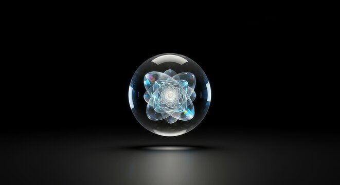A metaphor for quantum computing and superposition. A single qubit holds multiple states at once, symbolizing immense processing power and parallel realities. в