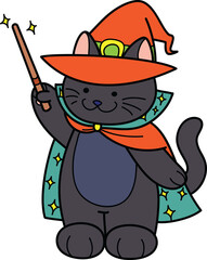 Animals in Halloween Costumes Clip Art
