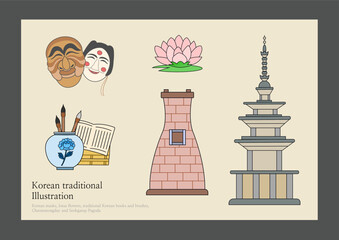 Korean and Traditional Illustrations