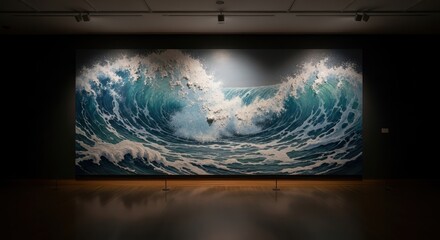 Captivating Wave Art - A Stunning Display of Oceans Power and Beauty.