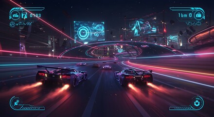 High-Speed Car Racing Gameplay Action