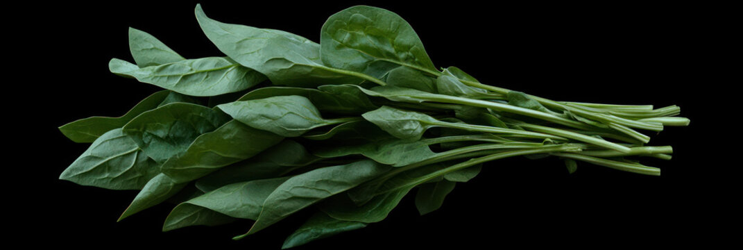 Fresh spinach bunch closeup