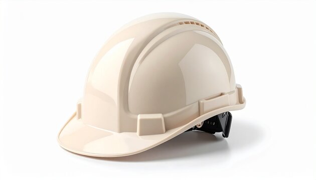 Glossy pink construction safety helmet with ventilation slots and adjustable strap, symbolizing PPE and role-specific gear.