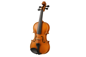 Violin with transparent background showing fine craftsmanship