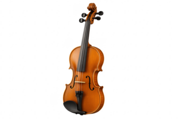 Violin with transparent background showing fine craftsmanship