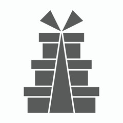 gift box icon, birthday box vector