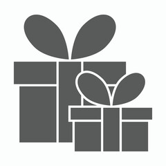 gift box icon, birthday box vector
