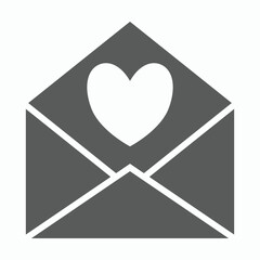 letter icon, mail vector