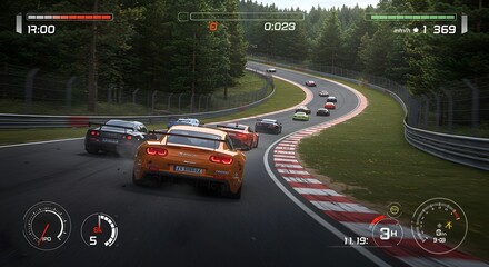 High-Speed Car Racing Gameplay Action