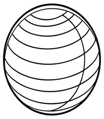 Abstract 3D black and white sphere globe vector illustration
