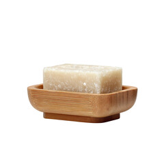 Natural Handmade Soap Bar in Bamboo Soap Dish
