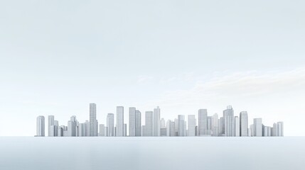 Obraz premium Simple cityscape illustration