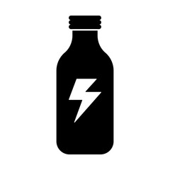 Simple design energy drink silhouette icon. Vector.