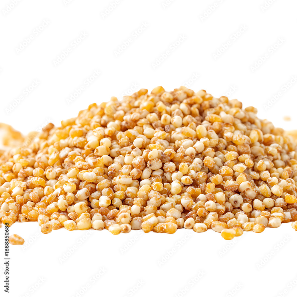 Poster pile of golden tiny seeds a close up view showcases texture and color inviting appreciation for natu