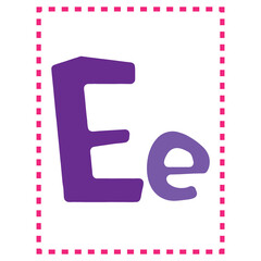 Cartoon alphabet letters vector for kids Ee