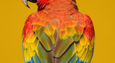 Close-up of a koi fish tail, displaying vibrant orange and white patterns, against a dark background.