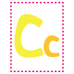 Cartoon alphabet letters vector for kids Cc
