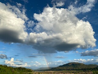 clouds over the mountains