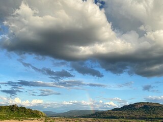 clouds over the mountains