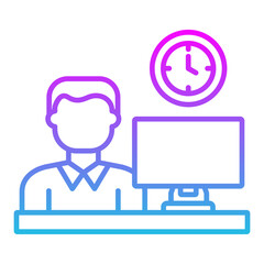 Obraz premium Office time Icon