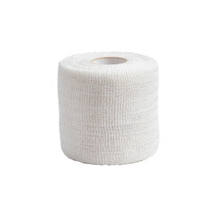 White Athletic Tape Roll Isolated on Black Background
