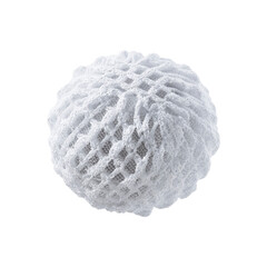 Intricate White Knitted Sphere - Textured Craft Background