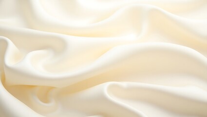 Obraz premium Soft cream colored fabric with gentle draping and subtle shadows