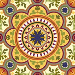 Vintage Floral patterns seamless background border embroidery ethnic batik retro. Flower motifs paisley batik. Blue silhouette watercolour flowers ikat design hand drawn. Vector illustration.