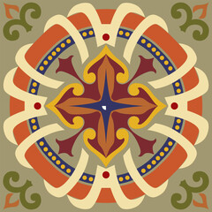 Vintage Floral patterns seamless background border embroidery ethnic batik retro. Flower motifs paisley batik. Blue silhouette watercolour flowers ikat design hand drawn. Vector illustration.