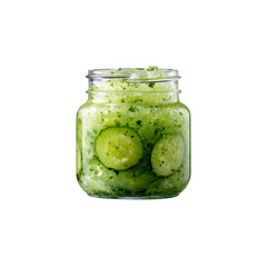 Refreshing Cucumber and Mint Slush in Mason Jar
