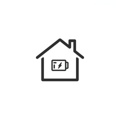 Fototapeta premium Energy efficiency pictogram, minimal flat monoline, isolated on white.