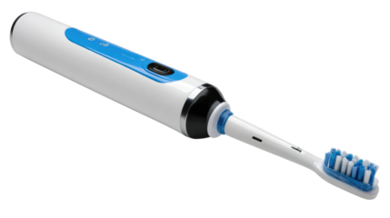 A modern electric toothbrush featuring a sleek design and advanced cleaning technology. Perfect for promoting dental hygiene and daily oral care routines.
