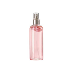Pink Floral Water Spray Bottle on White Background