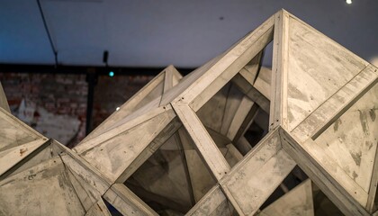 Abstract concrete structure, intricate framework