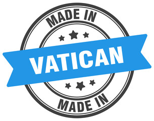 Made in Vatican round sign. Made in Vatican stamp.