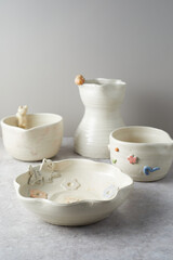 Set of Ceramic, stylish tableware, table decor