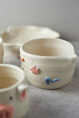 Set of Ceramic, stylish tableware, table decor