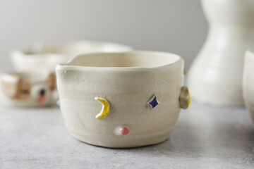 Set of Ceramic, stylish tableware, table decor