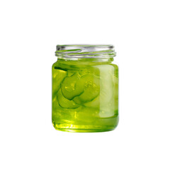 Jar of Pickled Cucumbers in Brine