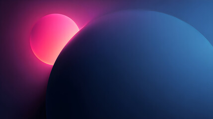 Pure dark navy gradient with a small glowing pink dot in center, ultra-clean minimal composition