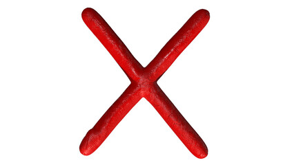 Obraz premium red cross mark