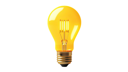 Shiny light bulb isolated on white background
