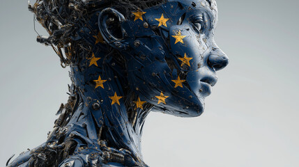 European union ai robot future technology artificial intelligence concept