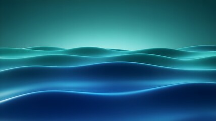 Obraz premium Oceanic Aurora Gradient Background in Teal and Blue 8K